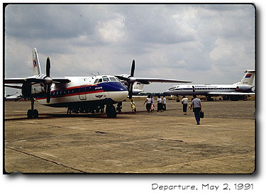 Lao Aviation Antonov Turboprop, ready to depart Phnom Penh