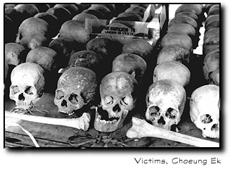 Human remains, Choeung Ek killing field, 1991
