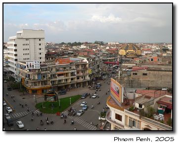 Phnom Penh, seen from the roof of the Asia Palace Hotel
